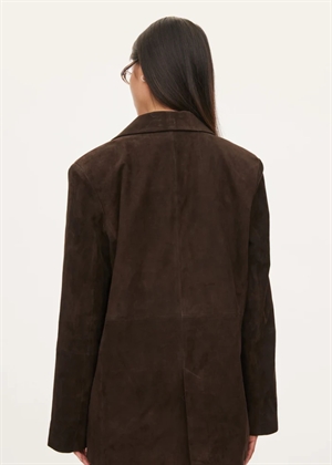 Bella suede blazer Chocolate Oval Square